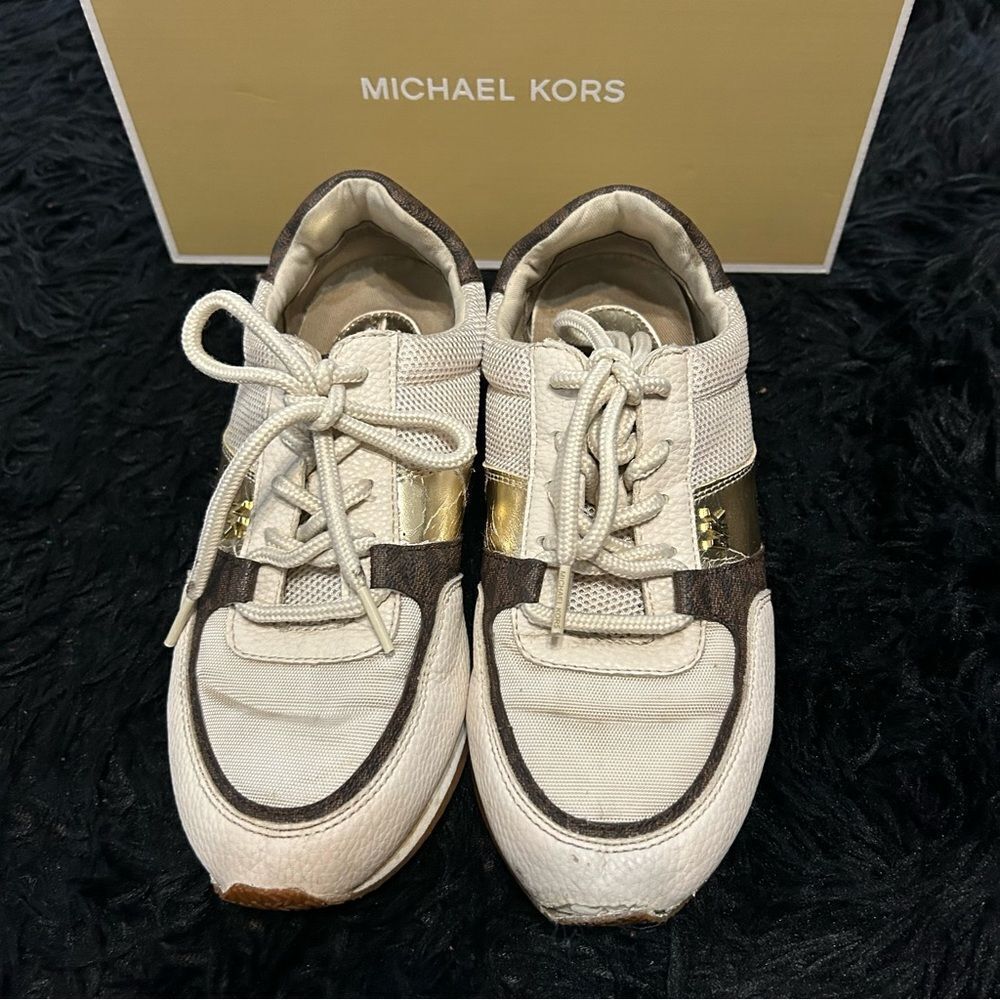MICHAEL KORS casual lace up shoes sneakers women’s 7.5 - Picture 7 of 8